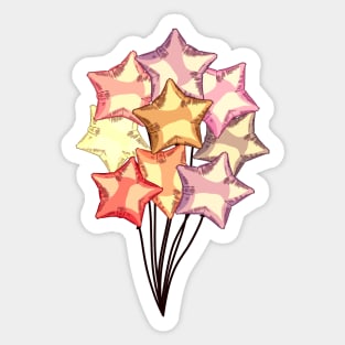 Helium Star Balloons Sticker